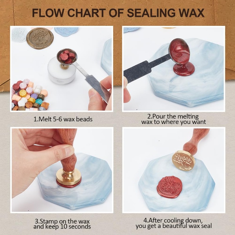 Sello de cera con espada de dr - Wax Seal Stamp Set reseña y precio